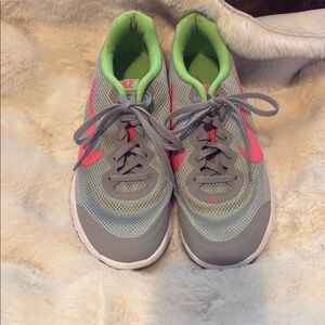 Nike Gray and Pink Sneakers with Green Interior